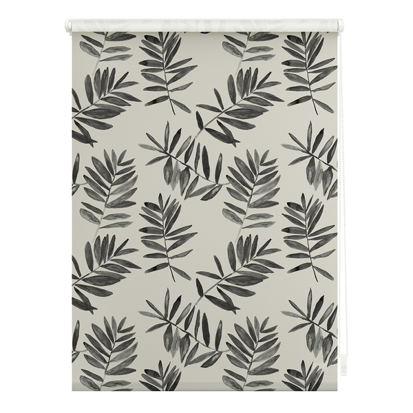 Klemmfix Rollo Black Watercolor Branches - Polyester - Schwarz - 80 x 150 cm