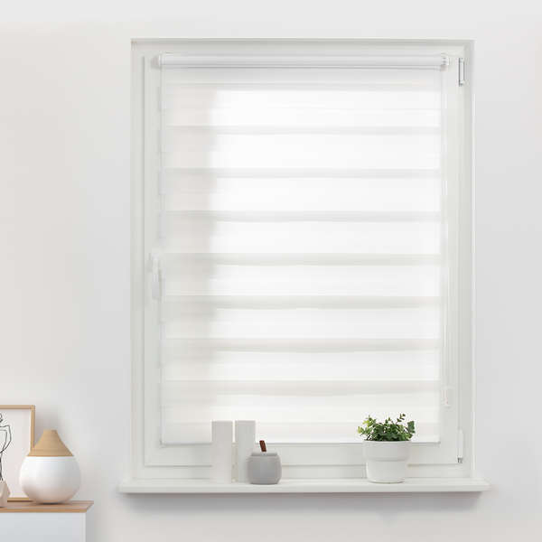 Duo-Rollo Klemmfix II - Polyester - Weiß - 45 x 150 cm