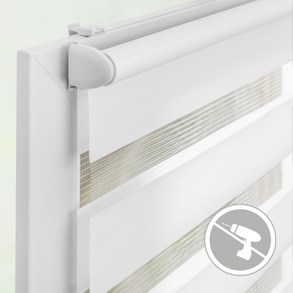 Duo-Rollo Klemmfix II - Polyester - Weiß - 45 x 150 cm