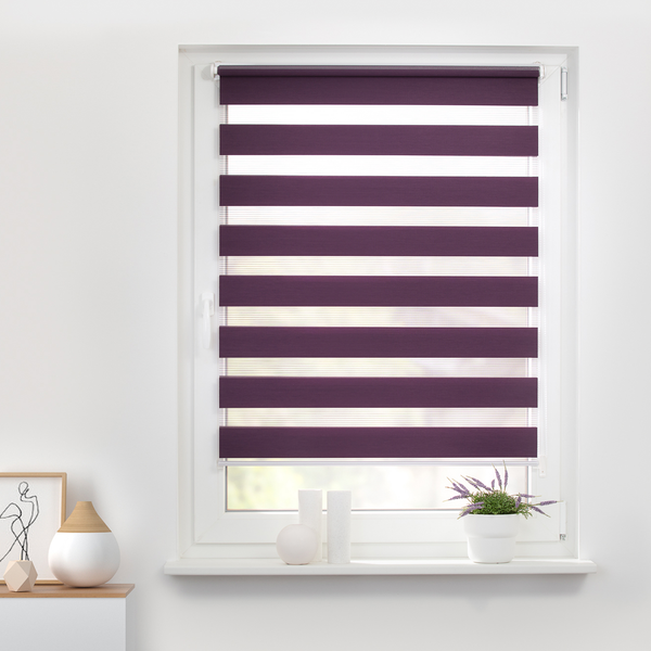 Duo-Rollo Klemmfix II - Polyester - Brombeere - 70 x 150 cm