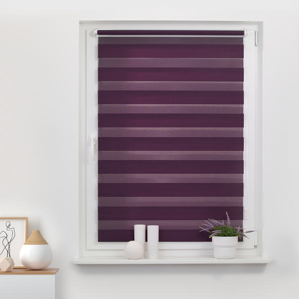 Duo-Rollo Klemmfix II - Polyester - Brombeere - 70 x 150 cm