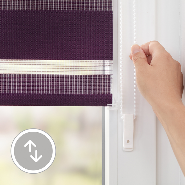 Duo-Rollo Klemmfix II - Polyester - Brombeere - 70 x 150 cm