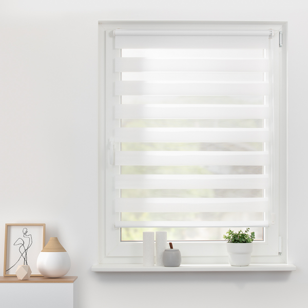 Duo-Rollo Klemmfix II - Polyester - Weiß - 70 x 150 cm