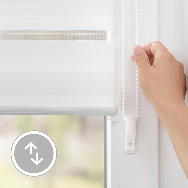 Duo-Rollo Klemmfix II - Polyester - Weiß - 70 x 150 cm