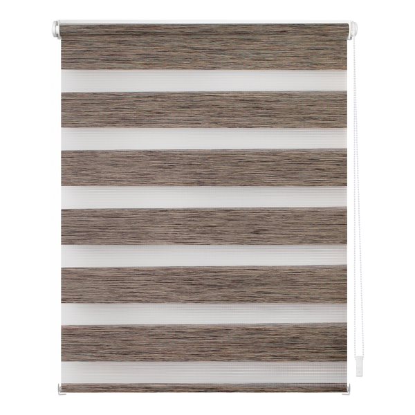 Klemmfix Duo Rollo meliert - Polyester - Hellbraun - 45 x 150 cm