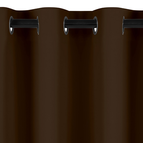 Ösenvorhang Blackout I - Polyester - Braun - 140 x 245 cm