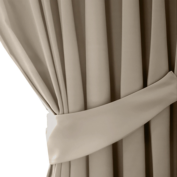 Vorhang mit Kräuselband Blackout I - Polyester - Beige