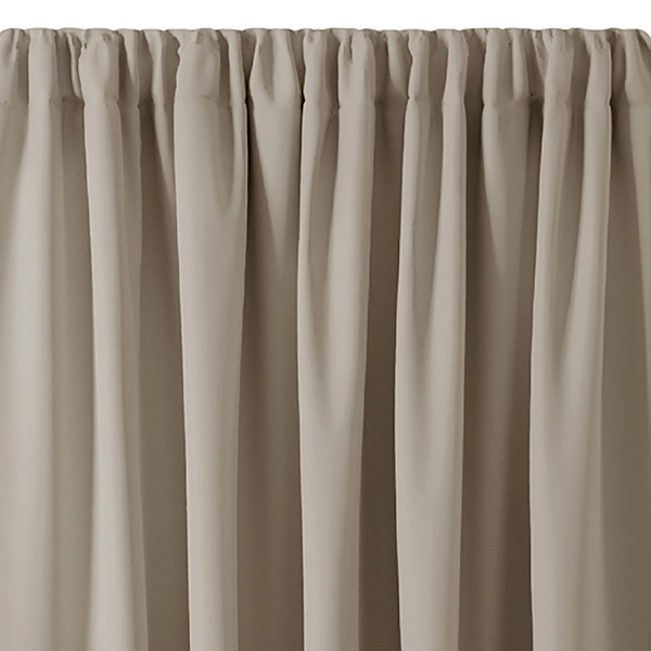 Vorhang mit Kräuselband Blackout I - Polyester - Beige