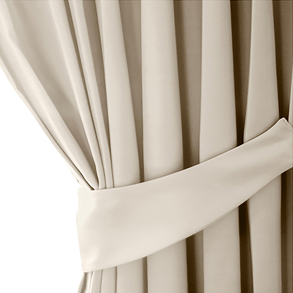 Vorhang mit Kräuselband Blackout I - Polyester - Creme