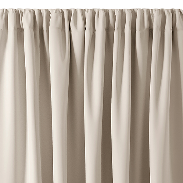 Vorhang mit Kräuselband Blackout I - Polyester - Creme