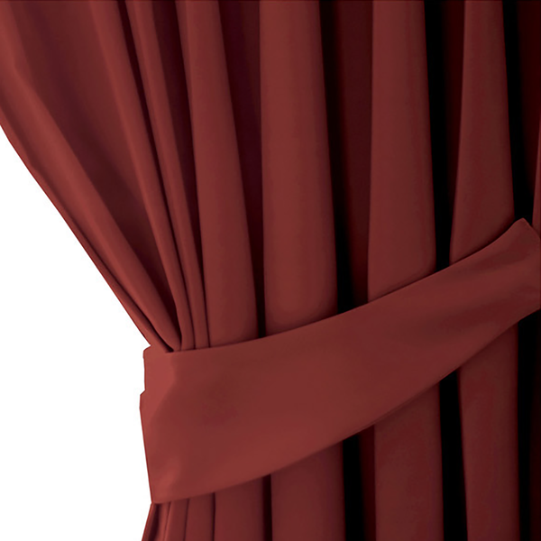 Vorhang mit Kräuselband Blackout I - Polyester - Dunkelrot