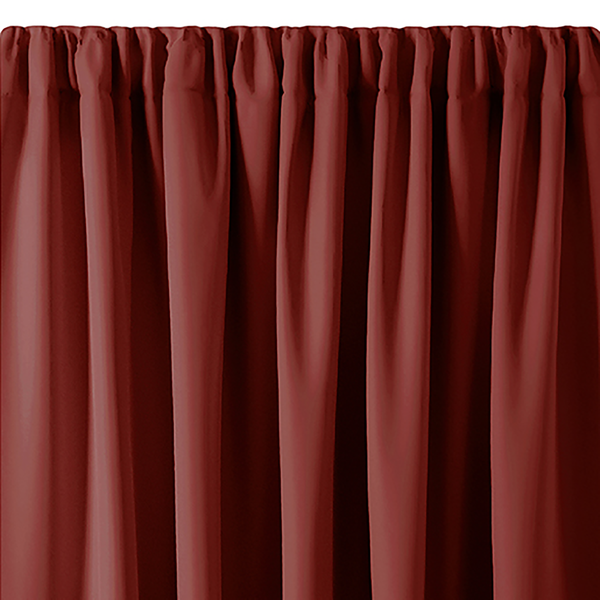 Vorhang mit Kräuselband Blackout I - Polyester - Dunkelrot