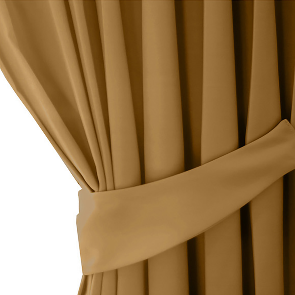 Vorhang mit Kräuselband Blackout I - Polyester - Senfgelb