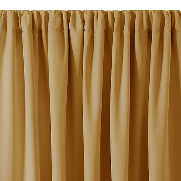 Vorhang mit Kräuselband Blackout I - Polyester - Senfgelb