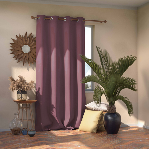 Ösenvorhang Blackout I - Polyester - Pink - 140 x 270 cm