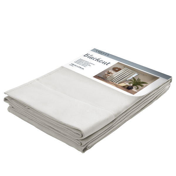 Vorhang mit Kräuselband Blackout II - Polyester - Weiß