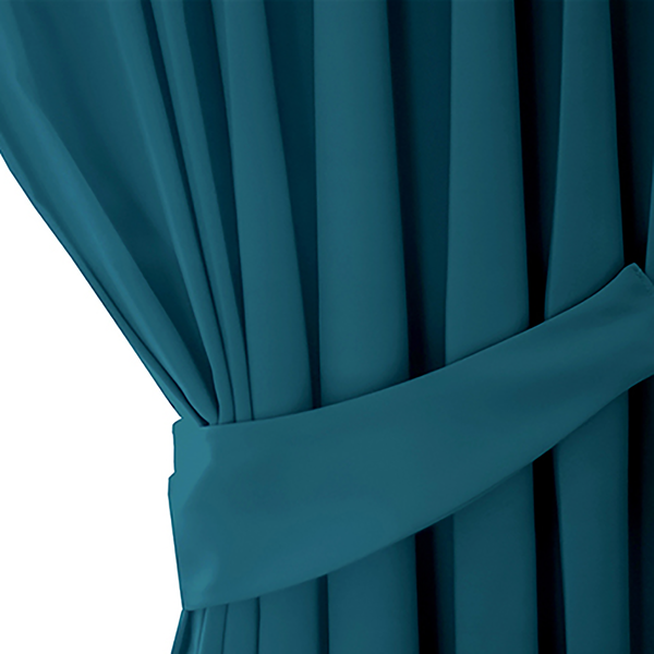 Vorhang mit Kräuselband Blackout II - Polyester - Blau