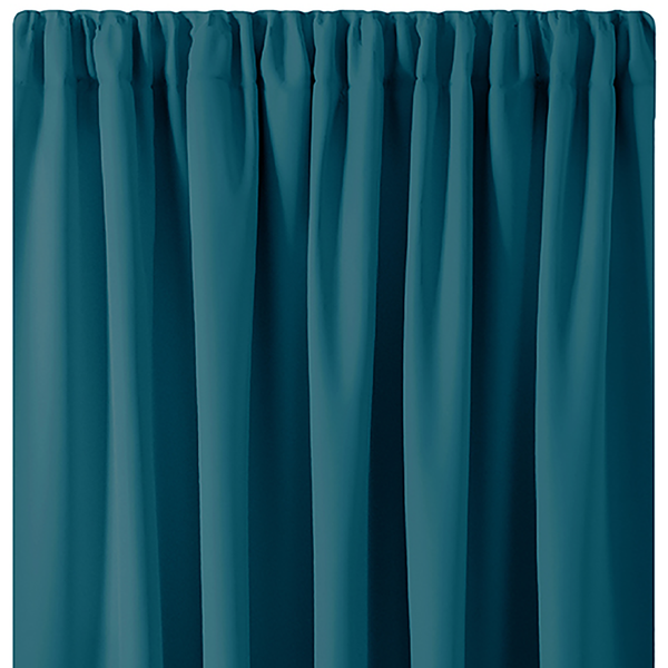 Vorhang mit Kräuselband Blackout II - Polyester - Blau