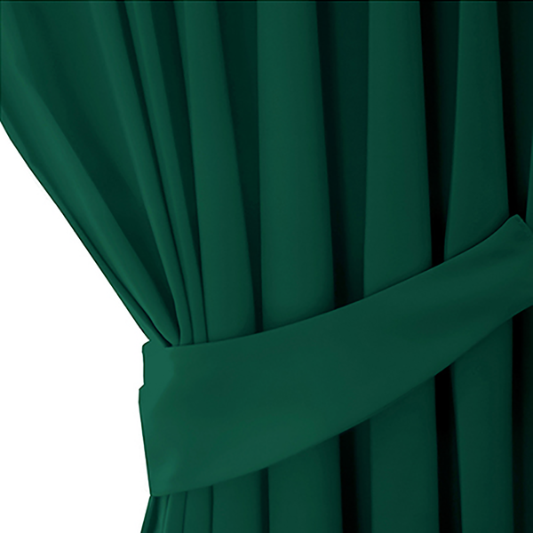 Vorhang mit Kräuselband Blackout II - Polyester - Dunkelgrün