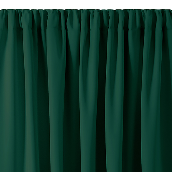 Vorhang mit Kräuselband Blackout II - Polyester - Dunkelgrün