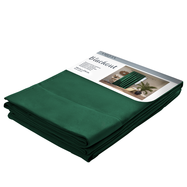 Vorhang mit Kräuselband Blackout II - Polyester - Dunkelgrün