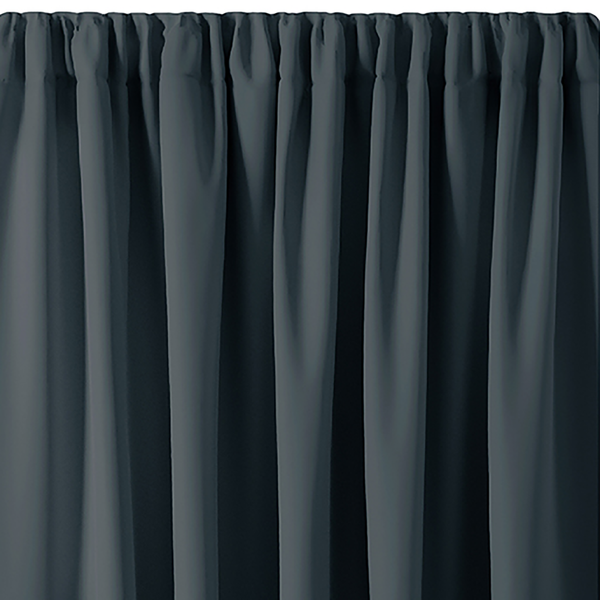Vorhang mit Kräuselband Blackout II - Polyester - Graphit