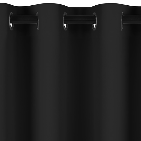 Ösenvorhang Blackout I - Polyester - Schwarz - 140 x 270 cm