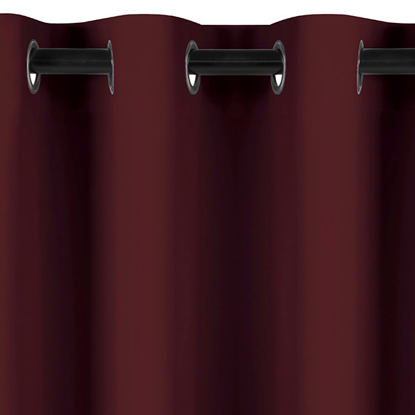 Ösenvorhang Blackout I - Polyester - Bordeaux - 140 x 270 cm
