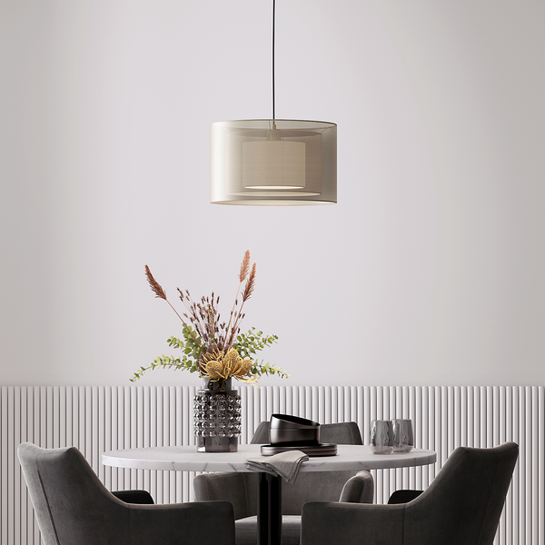 Pendelleuchte Allora I - Satin / Eisen - 1-flammig
