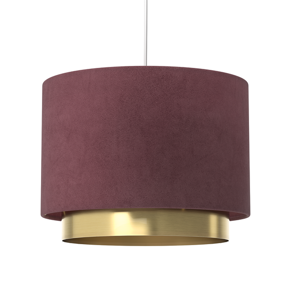 Pendelleuchte Alivio - Samt / Eisen - 1-flammig - Rosa