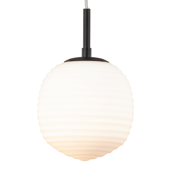 Pendelleuchte Amalis I - Milchglas / Eisen - 1-flammig