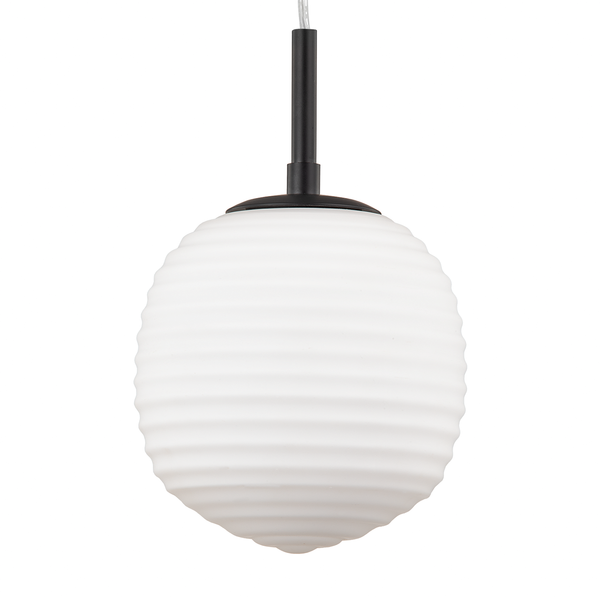 Pendelleuchte Amalis I - Milchglas / Eisen - 1-flammig