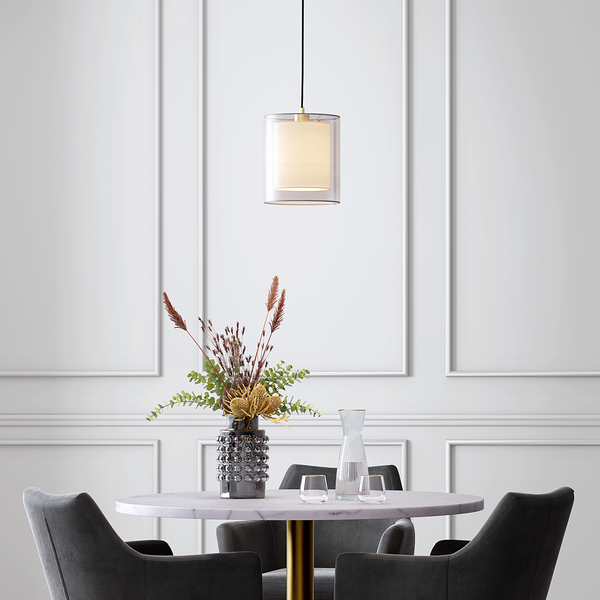 Pendelleuchte Allora II - Satin / Eisen - 1-flammig