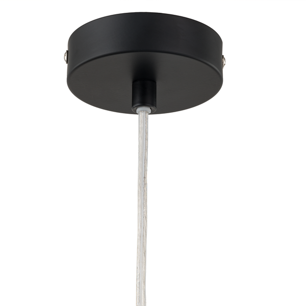 Pendelleuchte Anadia - Rauchglas / Eisen - 1-flammig - Rauchgrau