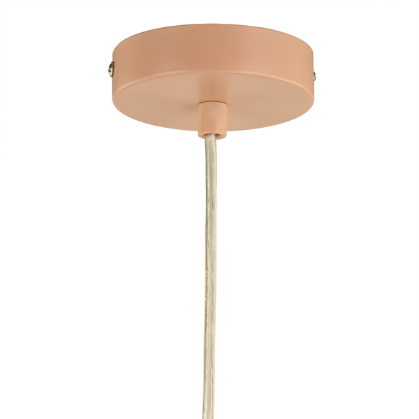 Pendelleuchte Anda - Eisen - 1-flammig - Rosa