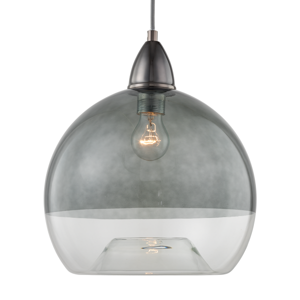 Pendelleuchte Artiste - Glas / Eisen - 1-flammig - Rauchgrau