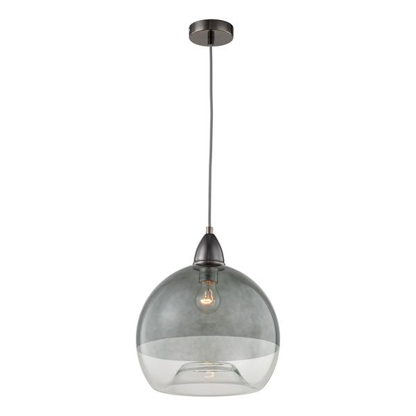 Pendelleuchte Artiste - Glas / Eisen - 1-flammig - Rauchgrau