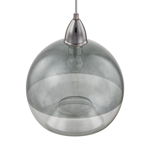 Pendelleuchte Artiste - Glas / Eisen - 1-flammig - Rauchgrau
