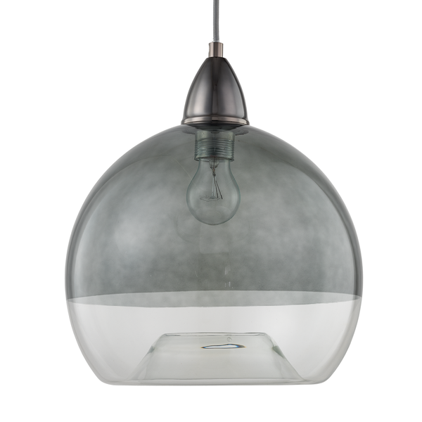 Pendelleuchte Artiste - Glas / Eisen - 1-flammig - Rauchgrau