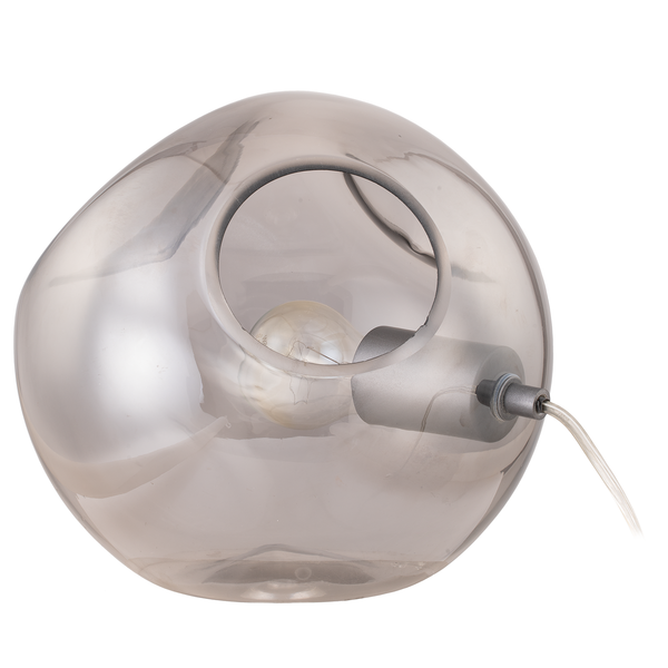 Tischleuchte Arta - Rauchglas - 1-flammig - Rauchgrau