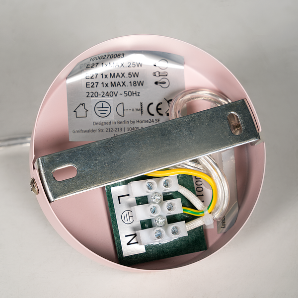 Pendelleuchte Armour - Eisen - 1-flammig - Rosa