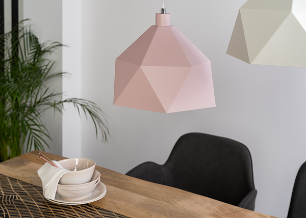Pendelleuchte Armour - Eisen - 1-flammig - Rosa