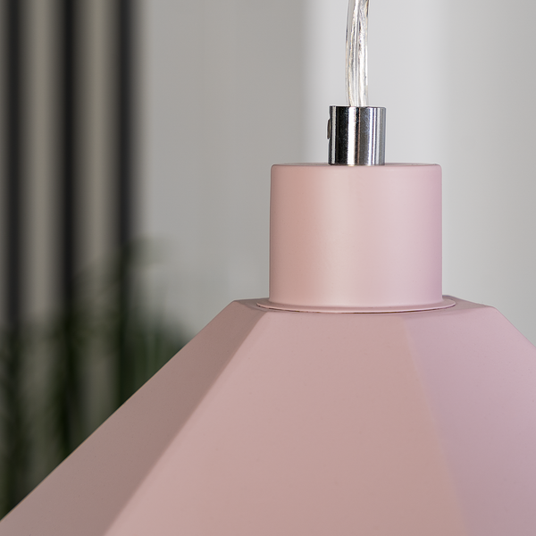 Pendelleuchte Armour - Eisen - 1-flammig - Rosa