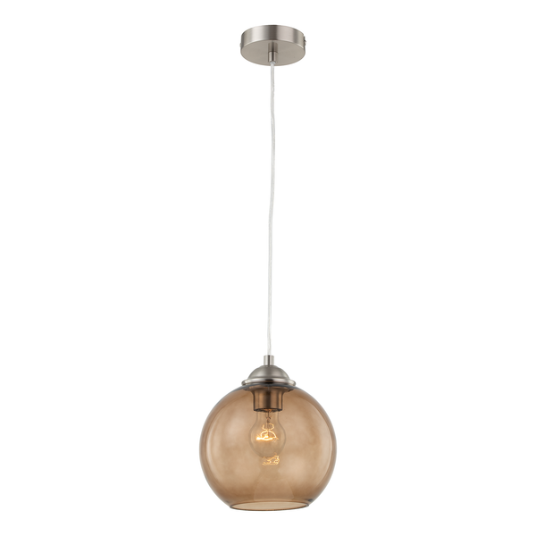 Pendelleuchte Arveda - Glas / Eisen - 1-flammig - Braun