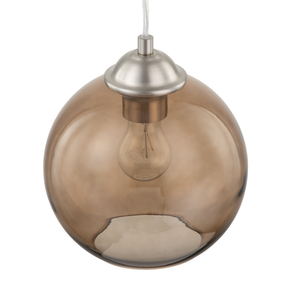 Pendelleuchte Arveda - Glas / Eisen - 1-flammig - Braun