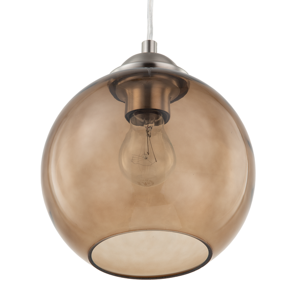 Pendelleuchte Arveda - Glas / Eisen - 1-flammig - Braun
