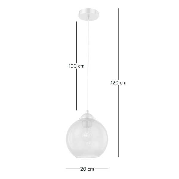 Pendelleuchte Arveda - Glas / Eisen - 1-flammig - Braun