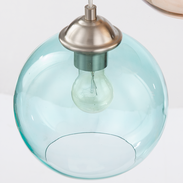 Pendelleuchte Argol - Glas / Eisen - 5-flammig