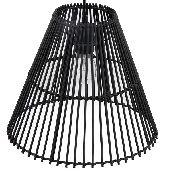 Pendelleuchte Apulien I - Rattan / Eisen - 1-flammig