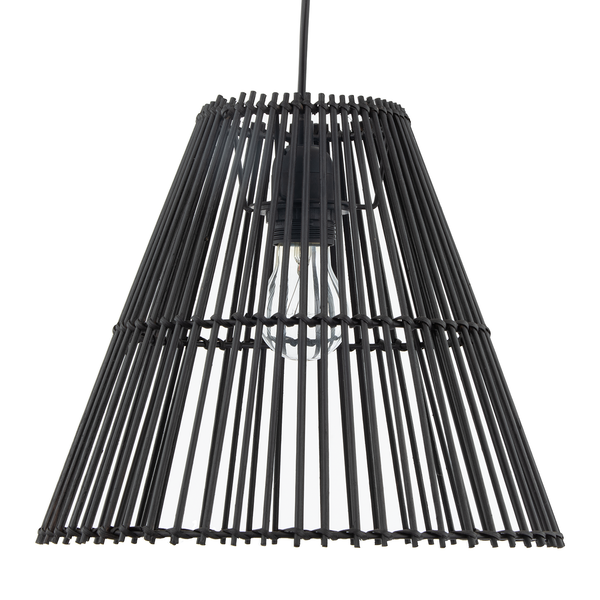 Pendelleuchte Apulien I - Rattan / Eisen - 1-flammig